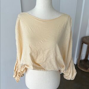 REVOLVE Cream Boatneck Dolman Sleeve Top